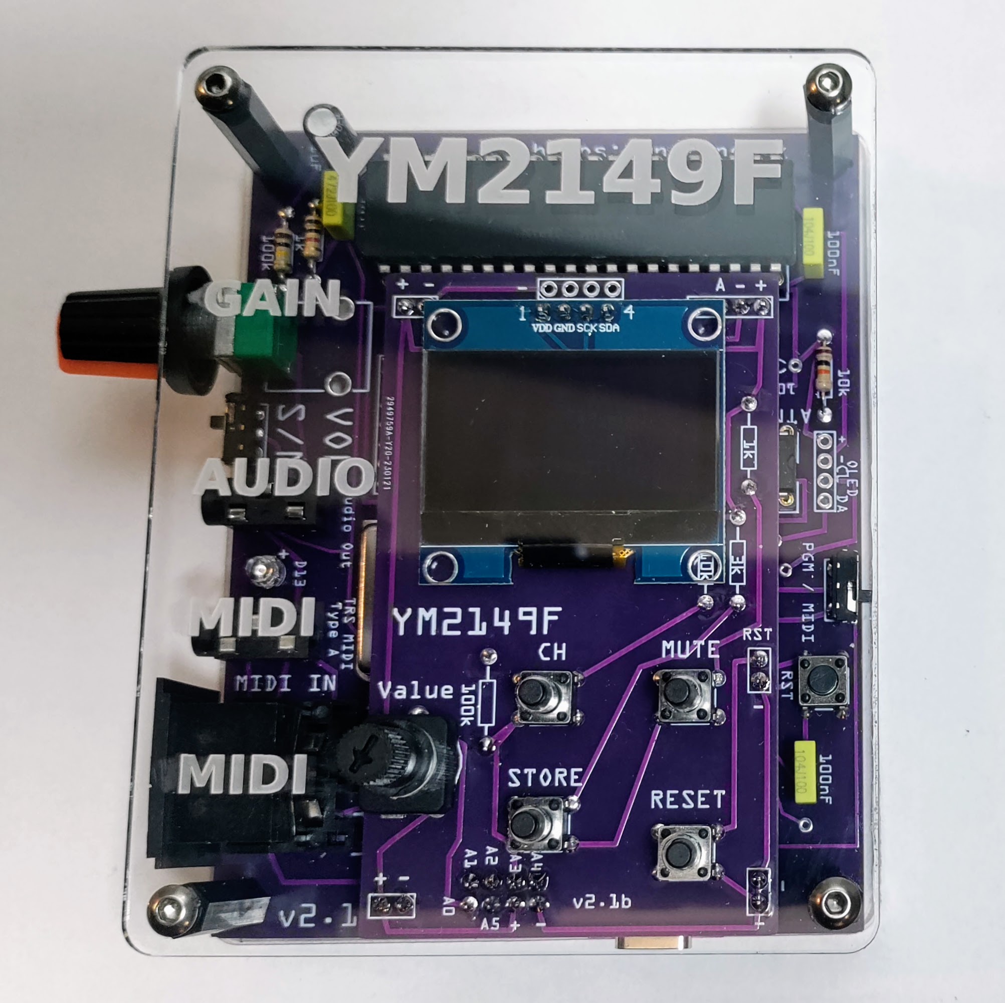 Arduino YM2149F MIDI IN Synth OLED